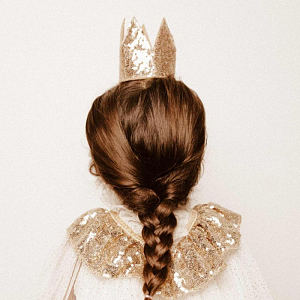 Мантия принцессы Mrs. Ertha "Golden Queen", белая с золотым, 3-6 лет